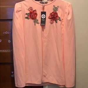 Plus Freya Embroidered Capt Jacket